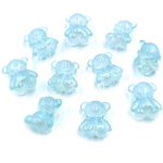 Loominguline mood armas 10 tk DIY ehete tarvikud 6 v&auml;rvi kaelakee horisontaalne auk karu helmed multifilmi ripats fluorestseeruv v&auml;rv sinine