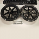 1 paar 8-tolliste esiratastooli rataste t&auml;isrehvid, laagrid ratastoolide asendusrattad must