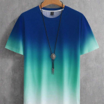 Uus suvine meeste moe T-s&auml;rk Creative Color Gradient tr&uuml;kitud meeste T-s&auml;rk Top XS