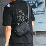 Meeste Crossbody kott Mitmek&uuml;lgne koti kaanega stiilis &otilde;lakott Naiste vabaaja Oxfordi riidest seljakott 14x21.5x6cm must