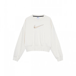 Nike Sportswear Swoosh Logo Tikitud Lahtise Koega L&uuml;hike Pullover Sviiter Naiste Topid DO7212-030 L