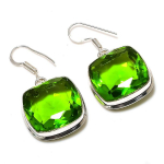 Peridot Gemstone Handmade 925 Sterling Silver Gift Jewelry Earring 1.58 a0m34