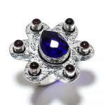 Natural London Blue Topaz Gemstone 925 Sterling Silver Gift Ring Size 7 h3v63