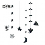 Halloweeni dekoratsioonikomplekt &Otilde;udne nahkhiir Spider Ghost Garland Streamers Vintage peokaunistused siseruumides v&auml;lisseinale laele hirmutavad rekvisiidid must