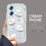 Armas koomiksimustriga kreemjas tekstuuriga korpus, lainelise servaga pehme silikoonkaanega telefoni&uuml;mbris OPPO Reno Realme jaoks Realme C20A puhas