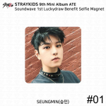 Stray Kidsi 9. minialbum ATE Soundwave 1. Lucky Draw fotokaart Polaroid Seungmin Magnet #1