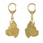 Great Dane I - Gilded key ring with dog, handbag decoration, luxury accessory by Art-Dog brand
