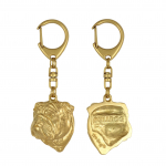 Bulldog, English Bulldog, British Bulldog II - Gilded key ring with dog, handbag decoration, luxury accessory by Art-Dog brand