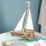 Kolmekajaline Merihobus 3D laevamudel antiiklaeva mudel 3D puidust pusled t&auml;iskasvanutele white