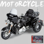 1/9 Harley-Davidson CVO TRI GLIDE Sulam Suur Mudel Kolmerattaline Ameerika Stiilis Kruiisimootorratas Suruvalumetallist M&auml;nguasi Skaala Mootorratas Laste M&auml;nguasi Kingitus must