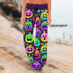 Naiste spordip&uuml;ksid magamisp&uuml;ksid Halloweeni tr&uuml;kiga n&ouml;&ouml;riga laia s&auml;&auml;rega taskutega p&uuml;ksid S veini