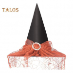 Halloweeni n&otilde;iam&uuml;ts pits &auml;mblikuv&otilde;rkkaunistused suure &auml;&auml;rega, terava otsaga v&otilde;lur, n&otilde;id Cosplay kummitusmaja karnevalipeo kost&uuml;&uuml;m, m&uuml;ts, peakatted must