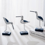 3 tk/komplekti puidust kajakaornament, Vahemere rannalinnu mudel, fotorekvisiit, lauaarvuti kodukontori kaunistus