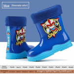 Laste libisemisvastased kummist vihmasaapad &ndash; Hiina Supermani disain, soojad veekindlad jalan&otilde;ud kooli&otilde;pilastele 32 (fits size 29) - 19cm