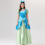 Ilu printsessi kleit Roosa Sinine Cosplay kost&uuml;&uuml;m Pikad kleidid Riietus Esinemispidu S&uuml;nnip&auml;ev Halloweeni j&otilde;ulukleit T&auml;iskasvanud naistele- M