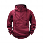 Meeste kapuutsiga &uuml;hev&auml;rviline kampsun, Euroopa ja Ameerika noorte spordispordi mitme taskuga plaaster nahast kampsun jakk XL khaki