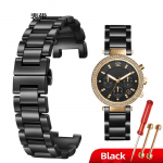 Klassikaline Notch keraamiline kellarihm 16-10mm 20-11mm 20-12mm k&auml;ekella rihm MK GC-le naiste meeste k&auml;ekellade rihm kruvikangiga liblikpandlaga 18-11mm