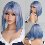 Blondid L&uuml;hikesed Lokkis Bob S&uuml;nteetilised Tukkidega Parukad Plaatina Kuldne Lolita Cosplay Parukad Naistele Igap&auml;evaseks Peo Cosplay jaoks Kuumuskindlad