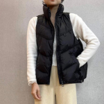 Naiste Kerge Kaaluga Vaba L&otilde;ikega Termiline &Otilde;mblusteta Varrukateta Valge Pardi Udusulgedest Jakk Vest K&otilde;igega Sobiv &Scaron;ikk Tasku P&uuml;stkrae Vest One Size khaki