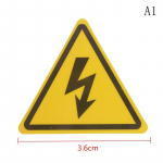 2 tk ohtliku k&otilde;rgepinge elektrilise hoiatusm&auml;rgise kleebis 3.6*3.6*3.6CM