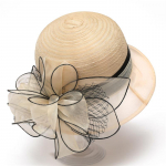 Prantsuse silinderk&uuml;bar naistele P&auml;ikesek&uuml;barad Briti organza keskealistele eakatele inimestele elegantsed lillek&uuml;barad kevadeks suveks p&auml;ikesekaitse k&uuml;barad kausim&uuml;tsid M（56-58cm） khaki