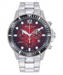 Mathey-Tissot Lagoon Kronograaf Roostevaba Teras Punane Tihvli Kvarts H123CHAR 100M Meeste K&auml;ekell punane