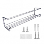 1/4 tk Seinale paigaldatav maitseaineriiuli korraldaja roostekindel korrosioonikindel, tugev koormus* kandev ventileeritav k&ouml;&ouml;giriiul 1pc must