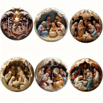 6 tk elava akr&uuml;&uuml;list j&otilde;ulukaunistuse ripatsit - ainulaadne mungakuju disain, loomingulised p&uuml;hade autokaunistused j&otilde;uludeks, t&auml;nup&uuml;hadeks, hanukaks 6 different styles of ornaments