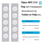 10 tk Ntag213 Ntag215 Nfc sildi kleebis 13,56Mhz Iso14443A silt Telefoni on saadaval Rfid-kleepuv silt