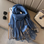 Luksuslik l&auml;ikiv teemantsall, siidist naiste Hijab, pehmed villased r&auml;tikud ja &uuml;mbrised suured &otilde;hukesed sallid Foulard naiste Bufanda uus 75x190cm