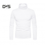 Kevad-s&uuml;gis meeste sporditopp Slim Fit k&otilde;rge kaelusega veniv pikkade varrukatega &uuml;hev&auml;rviline pullover Fitness Sport, talve alumised riided L valge