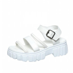 Mood Naiste platvormsandaalid suvised uued &uuml;mmarguse peaga &otilde;huke riba avatud nina suurendavad vabaaja lamedad rannajalatsid 35 valge