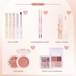 8-osaline ilukomplekt huulepulga, peitekreemi, lauv&auml;rvi, kulmude ja p&otilde;sepuna meigiga