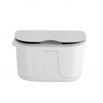 Seinale paigaldatav k&ouml;&ouml;gikompostikasti multifunktsionaalne rippuv kaanega pr&uuml;gikast kodukontori ja vannitoa tualettruumi jaoks valge