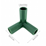 3/4/5-suunaline 16 mm k&uuml;&uuml;narnukk PVC toruliitmik ehitusliitmik Plasttoruliitmik Tugevdatud Kasvuhoone M&ouml;&ouml;bliliitmikud