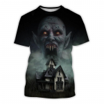 Uus &otilde;udusfilm Salem's Lot 3D-printimine Meeste l&uuml;hikeste varrukatega T-s&auml;rk Hip-hop Unisex Vabaaja O-kaelusega Vampiiri T-s&auml;rk Suvine mood 2XL