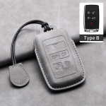 Nahast auto kaugjuhtimispuldi v&otilde;tme&uuml;mbrise kate Jaguar XF XJ XE XJL XF jaoks Land Rover Range Rover Sport Evoque Freelander Auto Key Shell jaoks