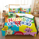 Moodne 3D-prindiga multifilmide numbrim&auml;ngude voodipesukomplekt Kahekohaline Twin King Suur tekikott Tekk Padjap&uuml;&uuml;r Poistele T&uuml;drukutele T&auml;iskasvanute Magamistuba 70x133cm 2pcs