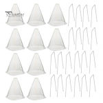 10 tk Aiakinnitused Korduvkasutatavad l&auml;bipaistvad taimekaitsed &Uuml;lemise tuulutusavaga taimekaitsed, mis kaitsevad taimi lindude k&uuml;lma n&auml;lkjate p&auml;ikesevalguse eest valge