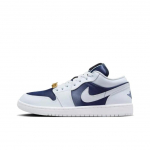 Air Jordan 1 Low SE Midnight Navy Gold Charms Naiste Tennised Sinine Football-Grey Valge FZ8778-044 38