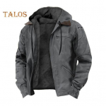 Meeste dressipluus kapuutsiga pikkade varrukatega, mitme taskuga, lukuga plekk, paksendatud pl&uuml;&uuml;svoodriga jakk S hall