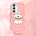 V&auml;rvitud muster Big Wave Edge pehme silikoon materjal Macaron telefoni &uuml;mbris p&otilde;rutuskindel kaitsev kummist korpus OnePlus Vivo Motorola Moto jaoks Vivo V30 5G sinine