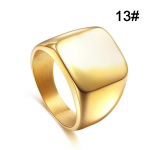 Meeste ehtes&otilde;rmus Lihtne roostevabast terasest s&otilde;rmused tahke poleeritud klassikaline mood abielus&otilde;rmus 13 kuld