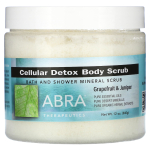 Abra Therapeutics, Cellular Detox Body Scrub with Grapefruit and Juniper, 12 oz (340 g) black