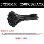 Iselukustuv plastist nailonist kaabliside 5 * 200 mm 5 * 300 mm must kaablisideme kinnitusr&otilde;ngas 8 * 500 mm suur kaabliside t&otilde;mblukk rihma side 1 Pack