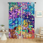 Partition P-pokemones Elegantsed Toakardinad Kaamera Varjutamiseks Blackout Kardin Kodu Sisekujunduse Kardinad 2 tk T&uuml;ll Magamistoa jaoks W74xH114cmx2pcs-CL