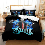 Ghost Rock B&auml;nd Paak Voodipesu Komplekt &Uuml;he Twin T&auml;is Kuninganna Kuningas Suurusega Voodikomplekt T&auml;iskasvanu Laste Magamistuba Tekikoti Komplektid 3D Tr&uuml;kiga 70x133cm 2pcs blue