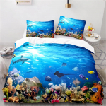 Laine Tekikoti Komplekt, Meri Ookeani Mereteemaline Voodipesukomplekt Purjekas Tekikott, Queen/King/Full/Twin Suurus Pol&uuml;ester Tepitud Kate EU Single 135x200cm