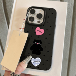 Nahatunnetusega telefoni&uuml;mbris iPhone 11 13 16 Pro Maxile, iPhone XR XS Maxile, 14 15 Pro Maxile, 12 13 Pro Maxile, 16 Plusile, 13 Prole, 14 Prole, multifilmimaalinguga makarooniv&auml;rvides iPhone 16 Pro Max roosa