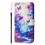 Dream Butterfly Forest Luxury maalitud nahast &uuml;mbris Rahakott PU nahast raamatu stiilis kate Oneplus 9R,8T,Nord CE2 5G,Nord 2T,Nord N300,Oneplus 11 12... Oneplus 9R mitmev&auml;rviline